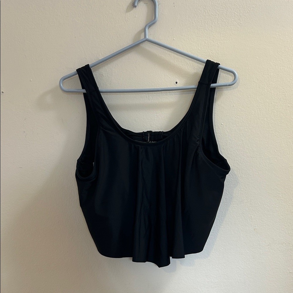 No Boundaries Black Swim Crop Top